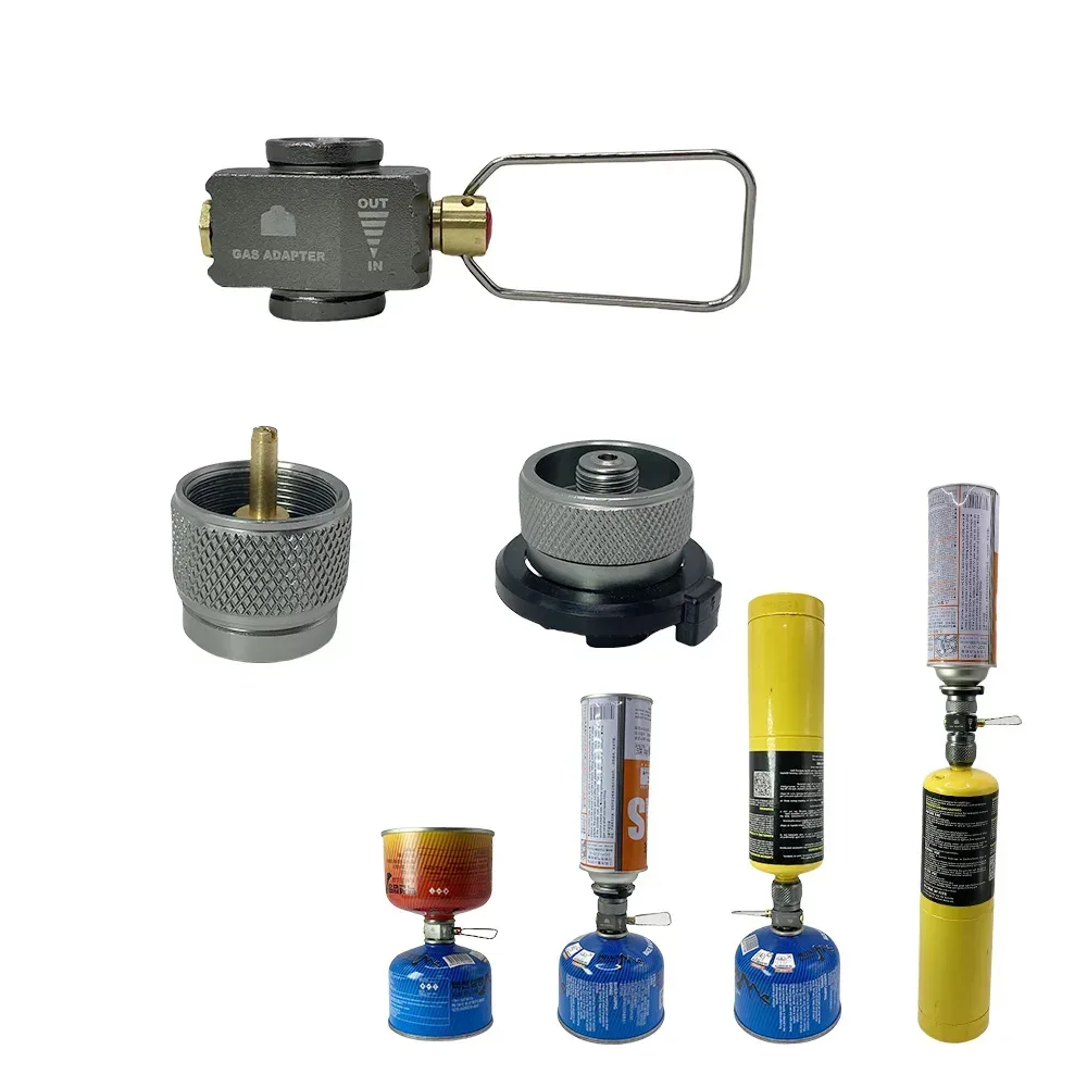 Camping Gas Tank Intercharge Umwandlung Ventil Butan Adapter Gas Saver Plus Gas Konverter Shifter Nachfüllen Flache Tank Adapter