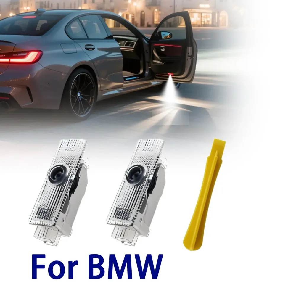 2 Stück Willkommensbeleuchtung für E60 E46 E61 F07 F10 F11 F18 E63 E65 E90 E92 E93 E91 F30 LED Auto-Türprojektor Willkommens-Geisterschatten-Licht