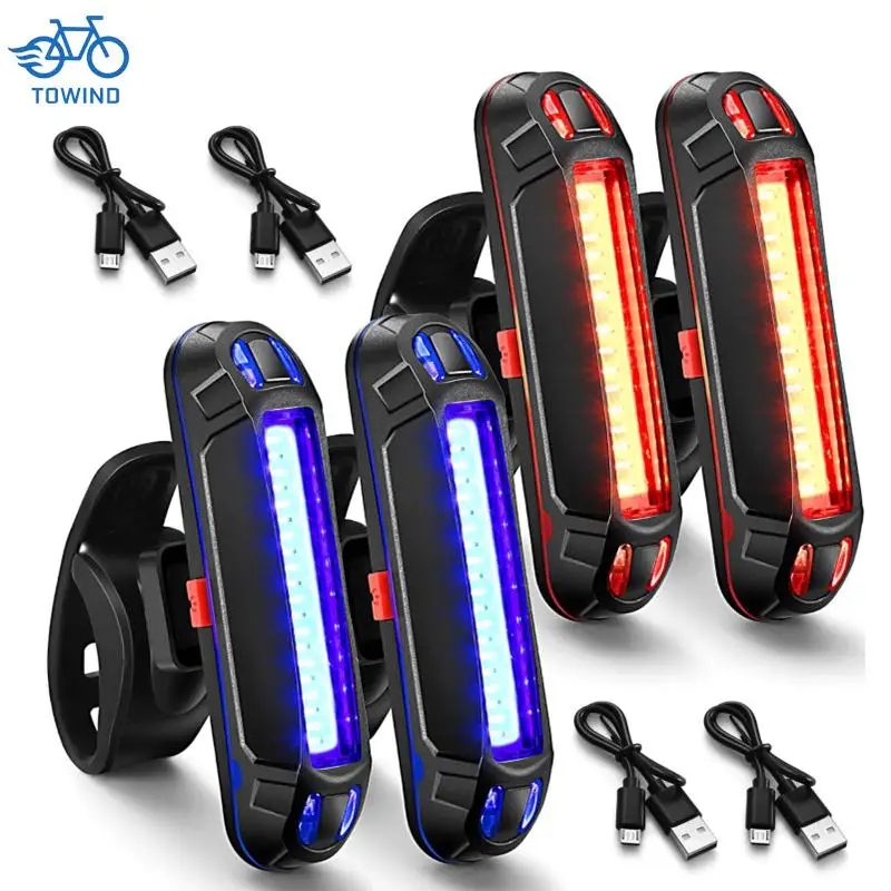 Fahrrad Rücklicht Wasserdichte USB Aufladbare LED Sicherheit Warnung Lampe Fahrrad Blinkende Zubehör Nacht Reiten Radfahren Rücklicht