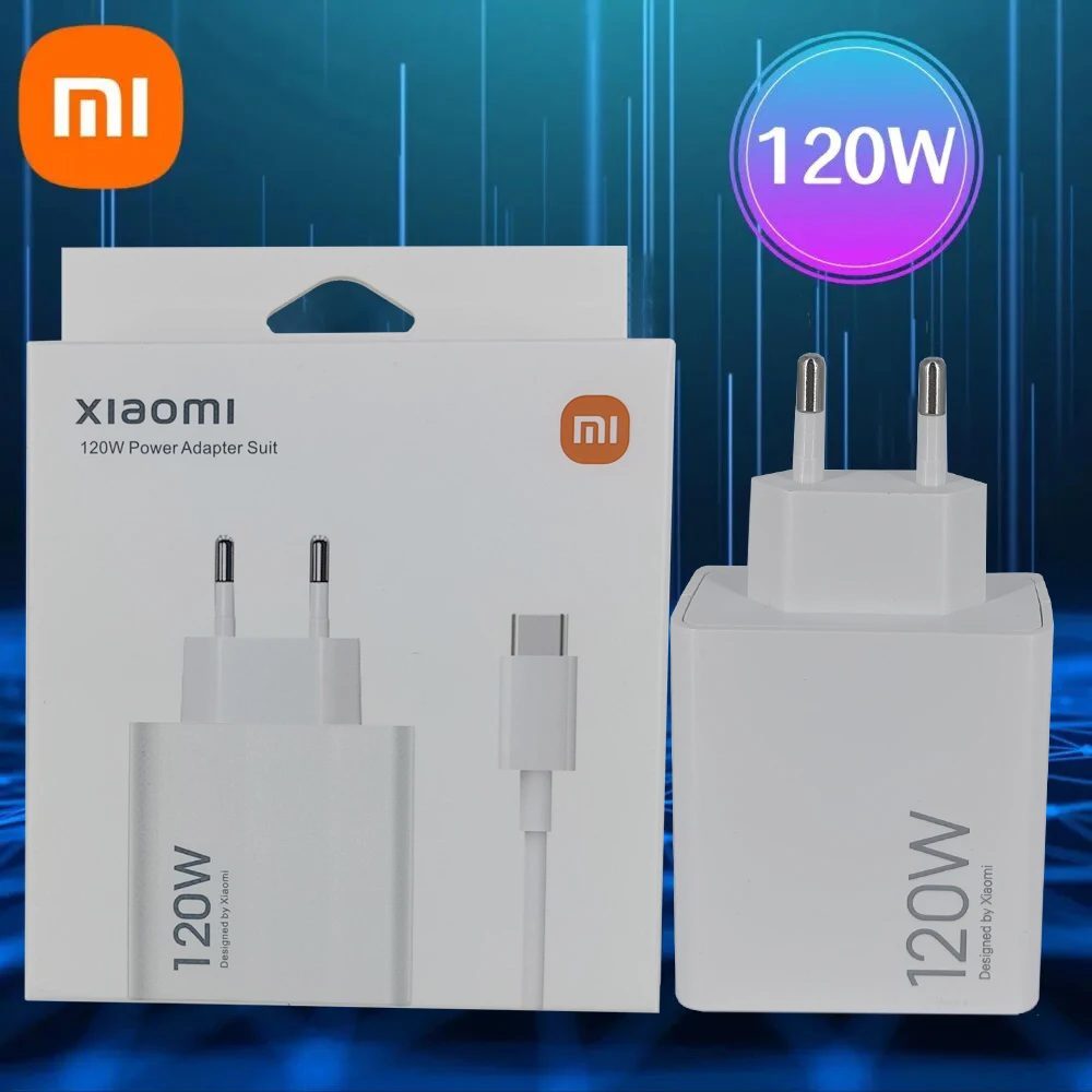 Original 120W Ladegerät Turbo-Schnellladung EU/US Hypercharge-Adapter für Xiaomi Redmi Note 11 12 13 Pro Plus 5G Mi 14 13 13T Kabel