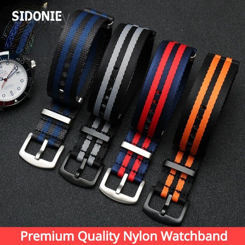 Hochwertiges Nylon-Uhrenarmband für Omega Seamaster 300 Water Ghost Party 20 mm 22 mm für Mido Rolex Tudor Militäruhrenarmband