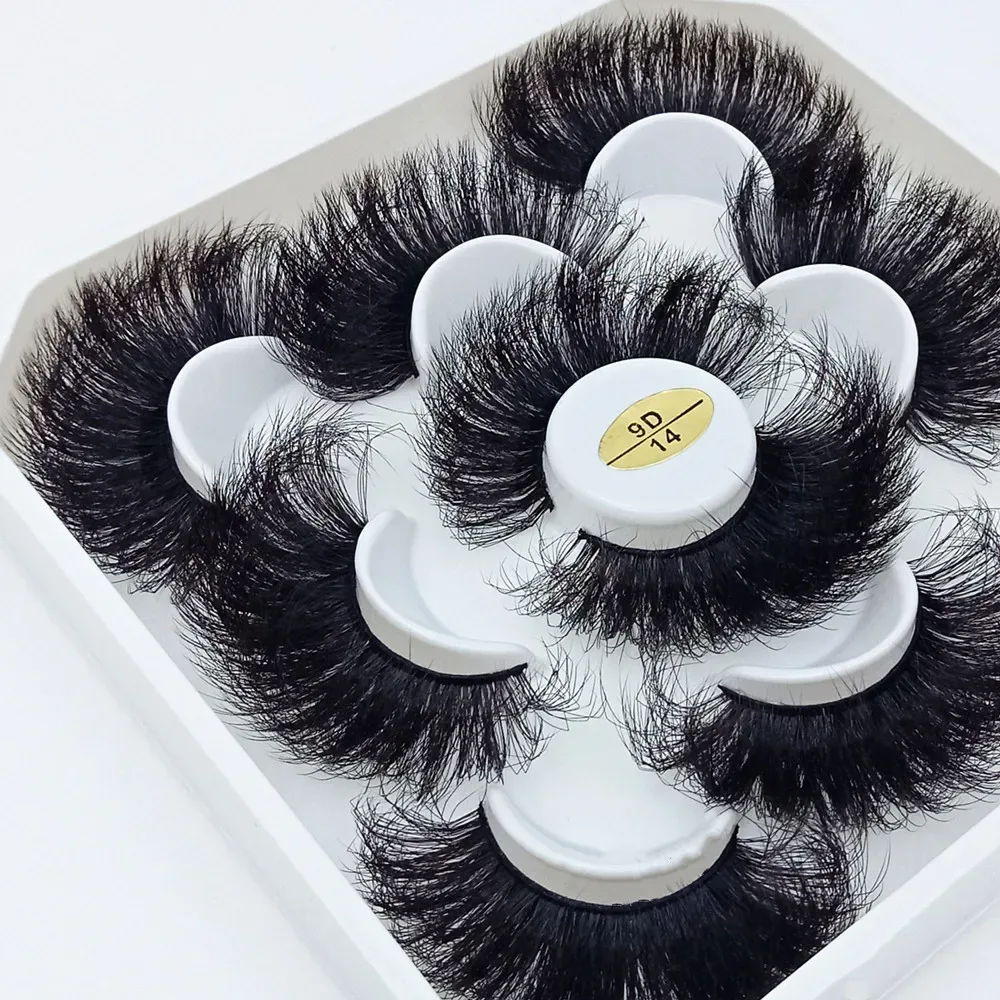 Neue 5Pairs 15-25mm 3D Nerz Wimpern Großverkauf Natürliche Falsche Wimpern, wimpern Verlängerung großhandel groß