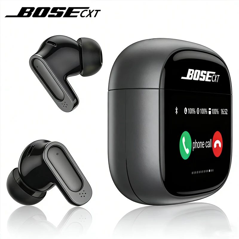 BOSECXT Ultra V11 Smart Touch Multifunktionale Großbildschirm-TWS-Kopfhörer mit ANC-Geräuschunterdrückung und starkem Bass