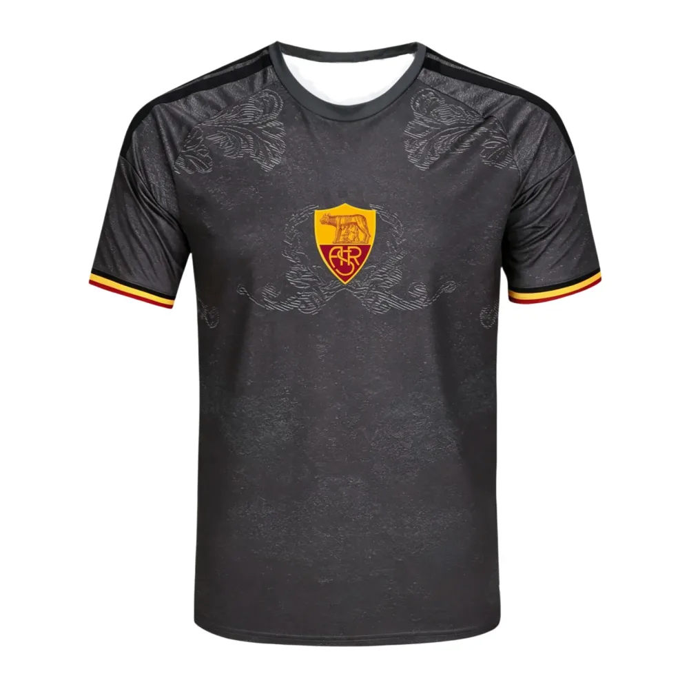 2026/2027 Roma Trikot T-Shirt Italienisches Trikot Herren- und Damen-Sportbekleidung Übergroße Atmungsaktive Schnelltrocknende Streetwear-Oberteile