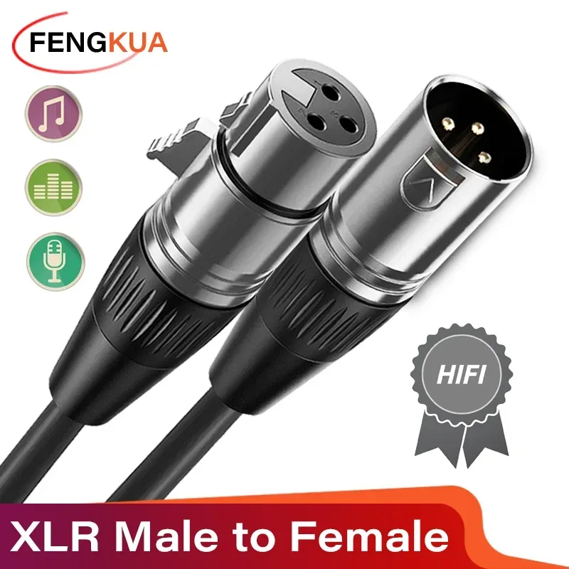 3-poliges XLR-Kabel Stecker auf Buchse Mikrofon kabel für Misch verstärker symmetrisches analoges Audio kabel XLR-Verlängerung kabel