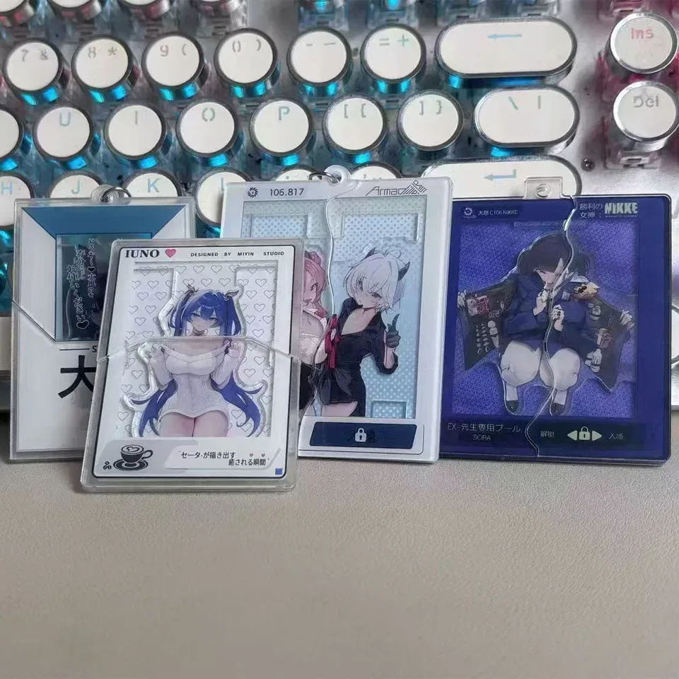 Game Blue Archive Azur Lane IJN Taih? Yozakura Kirara Cosplay Schlüsselanhänger Acryl-Schlüsselring Schlüsselkette Taschenzubehör Ornament Requisiten