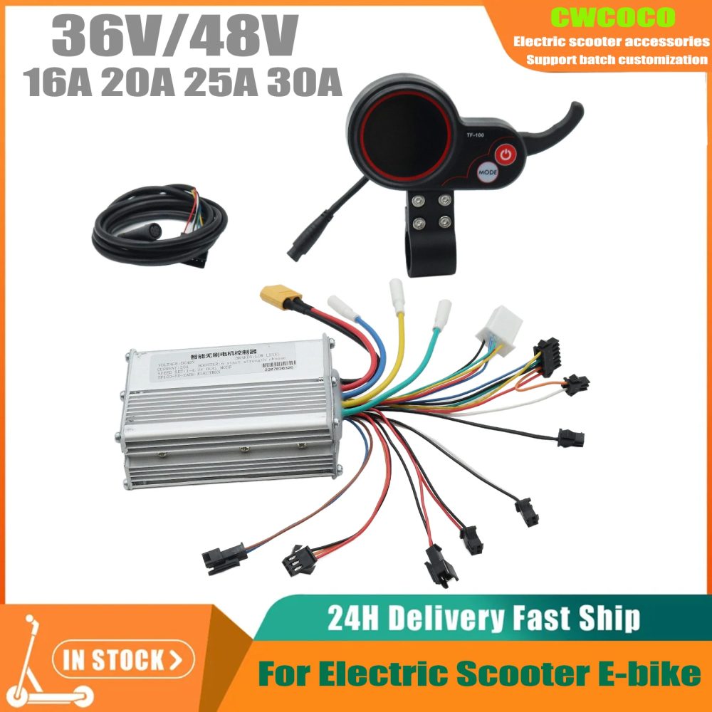 TF-100 elektrische roller 36v 48v bürstenlose intelligente motor controller + 5/6 pins instrument display für kugoo m4 m5 roller