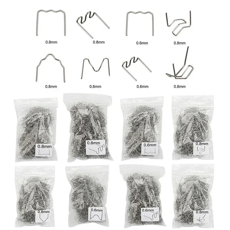 100PCS Automotive Kunststoff Reparatur Schweißen Nagel Standard Vorgeschnittene Welle Heftklammern Bump Karosserie Reparaturen Maschine Schweißen Heißer Hefter ~