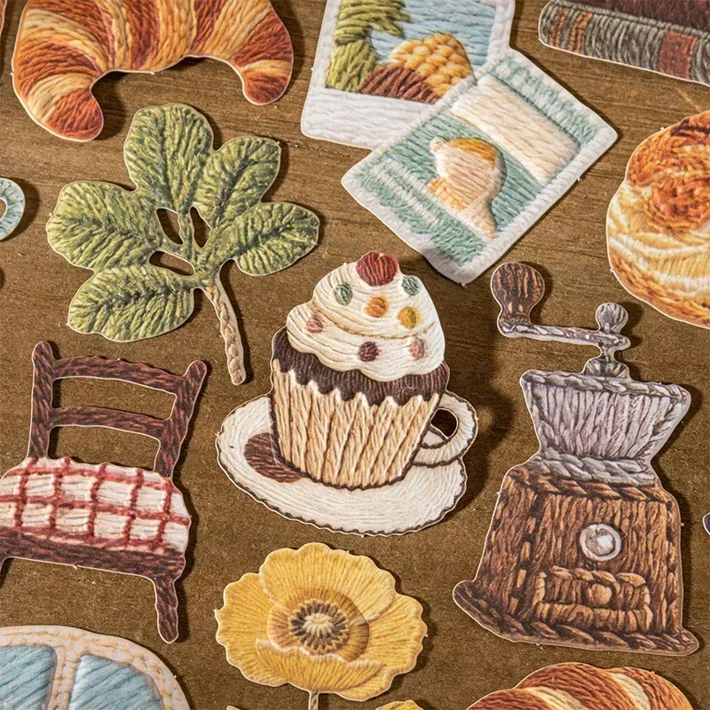 30 Stück kreative geprägte Aufkleber mit süßen kleinen Dingen für Karten, Fotorahmen, Dekor, Scrapbook, Collage, handgefertigte Materialien