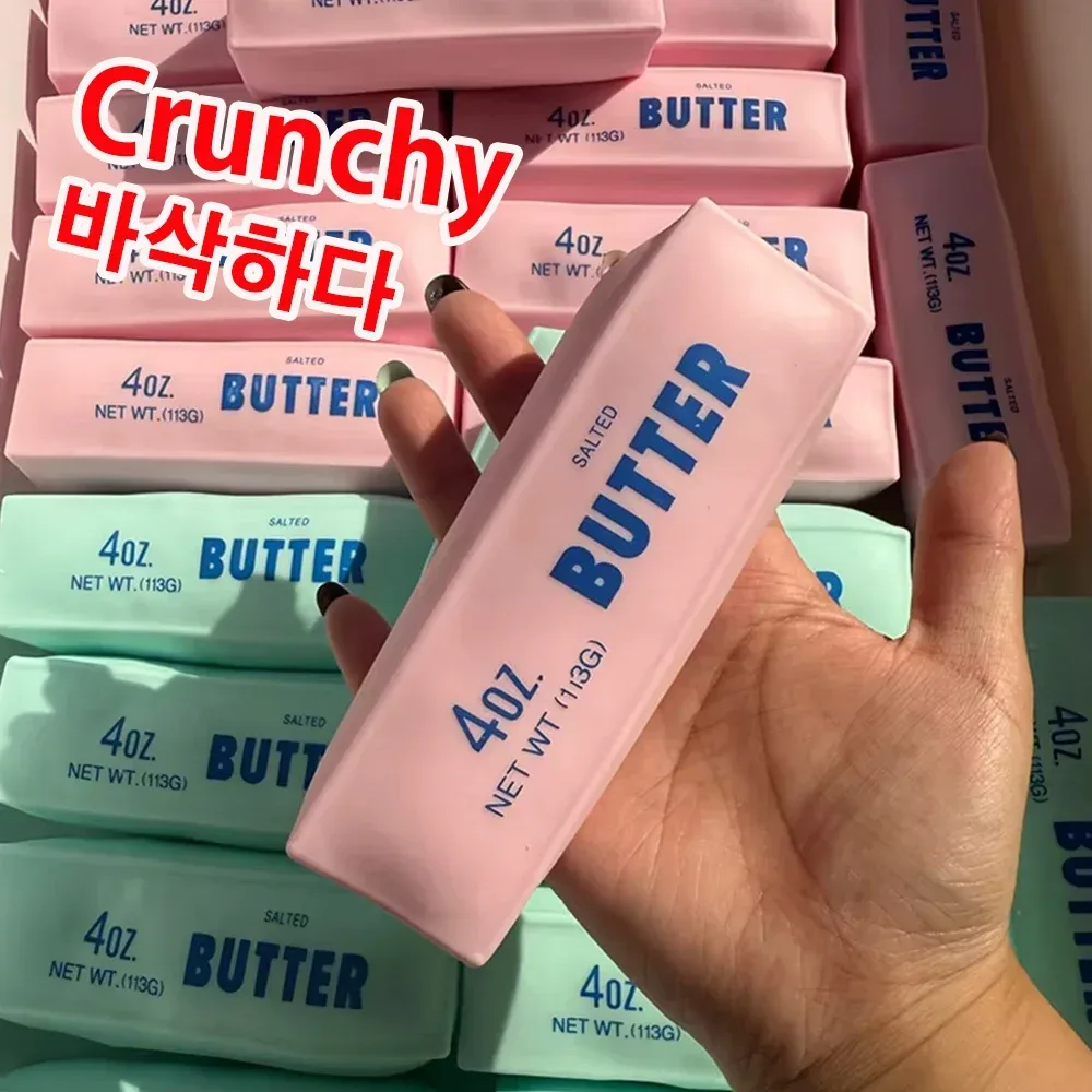 Knuspriger Butter-Stick Quetschspielzeug Stressball Fidget Squeeze Spielzeug Runde Blöcke Gefüllt ASMR Anti-Stress Handentspannung Geschenke