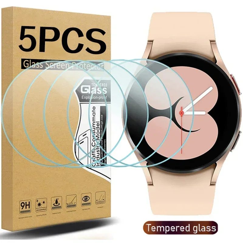 9H gehärtetes Glas für Samsung Galaxy Watch 4 5 6 7 40/44 mm Classic 42/46 mm Watch 3 41/45 mm Anti-Kratz-Folie HD-Displayschutzfolien