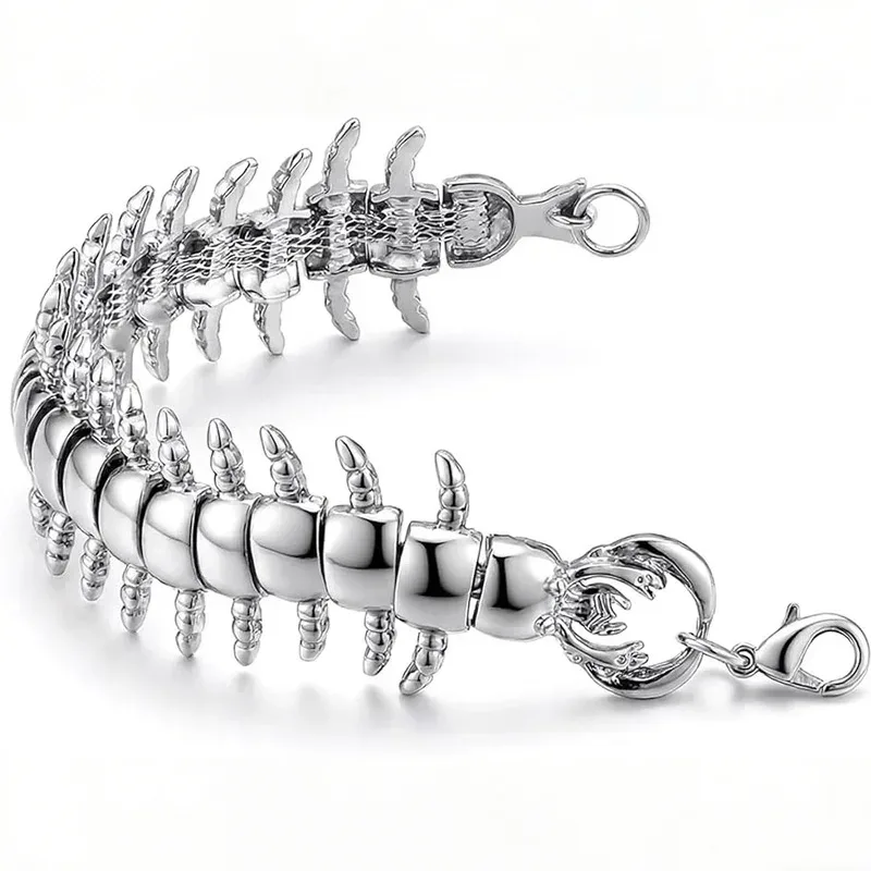 Y2k Armband Totenkopf Skorpion Tausendfüßler Vintage Punk Armband Gotischer Dornen-Manschettenschmuck für Frauen