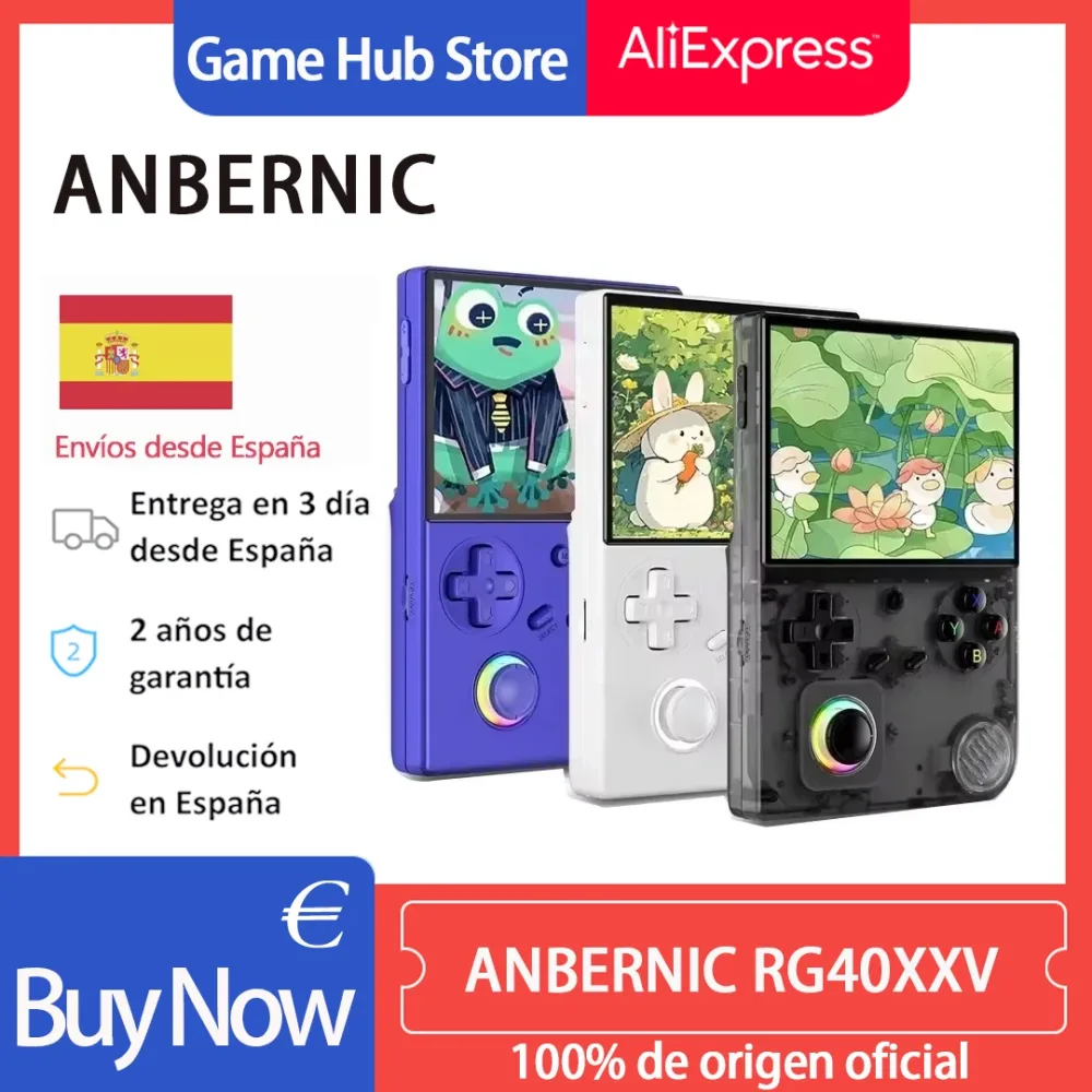 ANBERNIC RG40XXV 64-Bit Linux Retro tragbare Gaming-Konsole, 4,0-Zoll-IPS-Bildschirm, unterstützt 5G WiFi, Bluetooth, HD-Ausgang