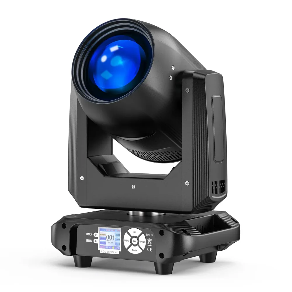 U'King 150 W Beam Moving Head Licht Rotierend 18 Prismen 14 Gobos LED Regenbogeneffekt Zoom Bühnenlicht DMX512 für DJ Disco Hochzeit
