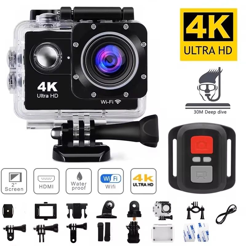4K Action Kamera 1080P/30FPS WiFi 2,0 