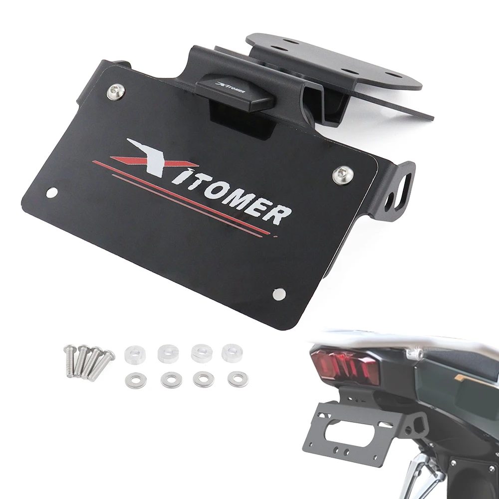 Kennzeichenhalter mit LED-Beleuchtung für Motorrad-Heckaufbau 800X Pro 800X Rally / Super Adventure für KOVE