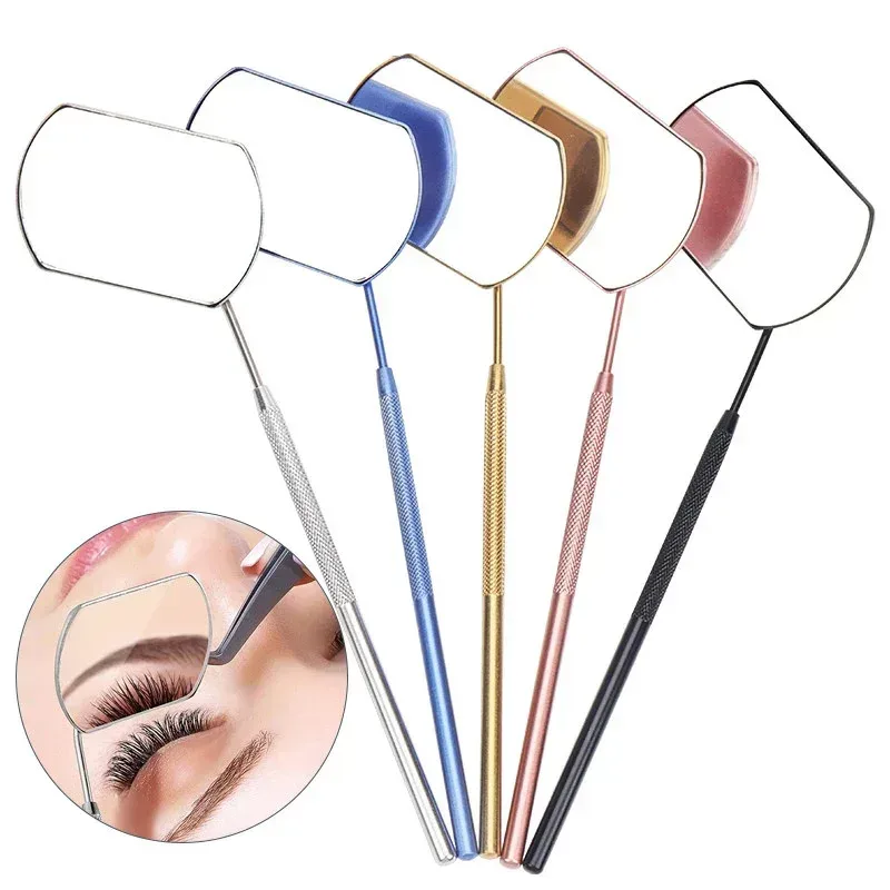 Wimpernspiegel Pfropfen Wimpernvergrößerung Schönheit langer Griff zum Überprüfen falscher Wimpernverlängerung Make-up-Tools Spiegellieferant