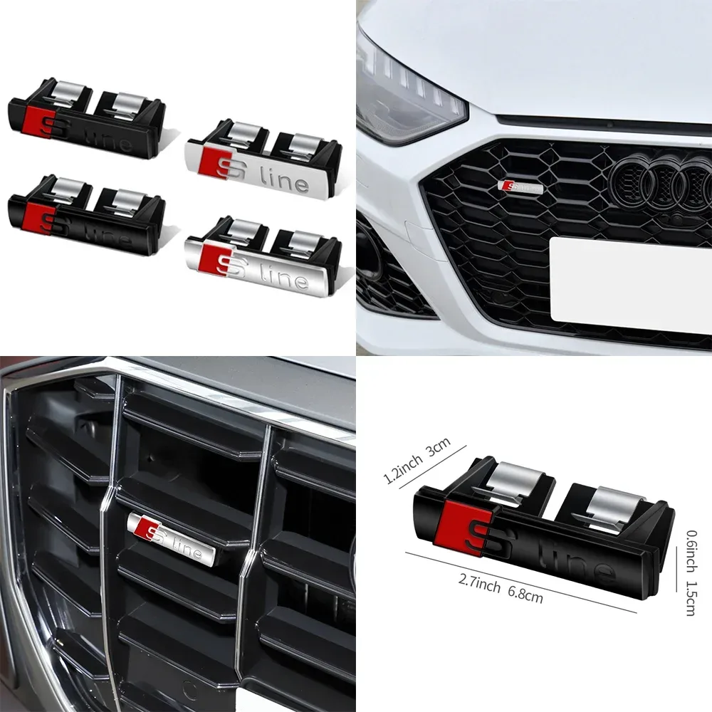 S-Line Logo Emblem für Kühlergrill ? Auto-Styling-Zubehör für AUDI A3 A4 A5 A6 A7 A8 RS Q2 Q5 Q7 Q3 RS6