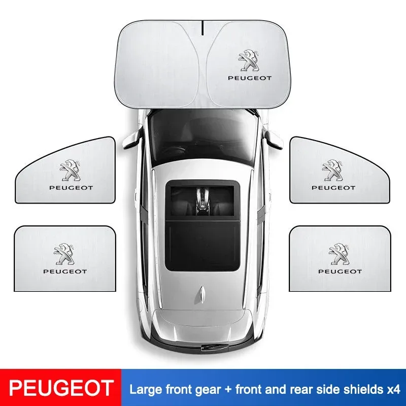 Auto UV-Schutz Privatsphäre Vorne Hinten Seite Windschutzscheibe Fenster Sonnenschirm Für Peugeot 206 307 308 3008 207 208 407 508 2008 5008 107