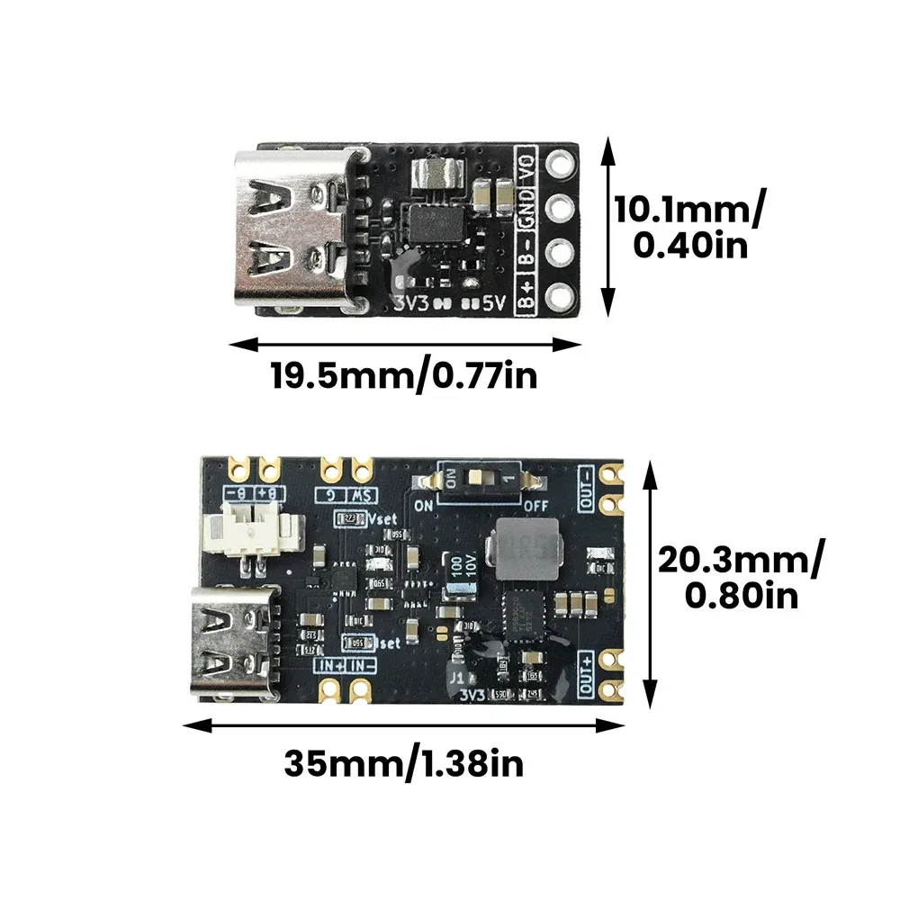 Leistungssteuermodul mit Lithium-Batterie-Ladefunktion und 3,3V/5V Ausgang für STM32 ESP32 USV Unterbrechungsfreie Stromversorgung