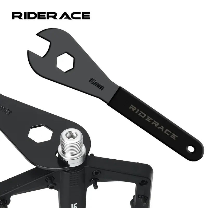 RIDERACE Fahrrad Pedal Schlüssel 15mm Langlebig Für MTB Mountainbike Naben Installieren Entferner Entfernung Spanner Rennrad Reparatur Werkzeuge
