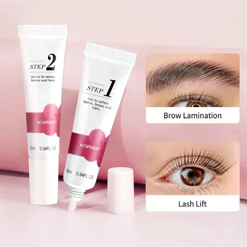 ICONSIGN Fix Lash & Brow Perming Tube Set Wimpernlifting Augenbrauen-Laminierung Fixierlotion Wimpern-Gesundheitspflege Make-up-Tools