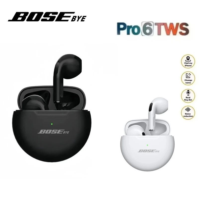Original Für BOSEbye Air Pro 6 Kopfhörer TWS 9D HIFI Headset Bluetooth Musik Ohrhörer Für IPhone Android Drahtlose Pods Kopfhörer