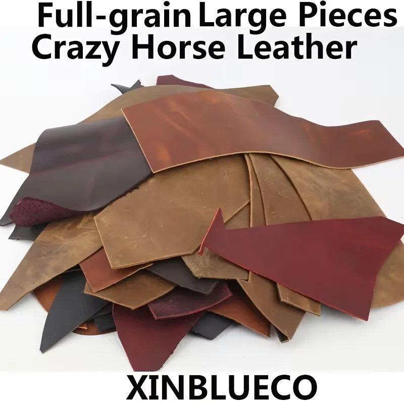 1,5-2,0 mm dickes Rindsleder, Echtleder, Crazy-Horse-Leder, Lederreste, gebrochenes Leder, handgefertigte DIY-Ledertaschen, für Anfänger.