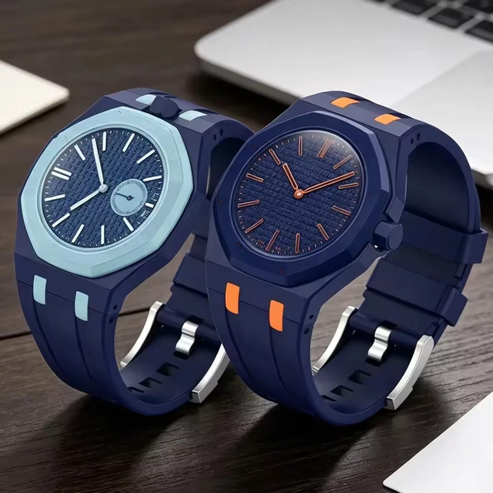 PC-Gehäuse + Silikonarmband für Swatch x AP Royal Pop Taschenuhr, Umwandlung in Armbanduhr, integriertes Modifikationszubehör
