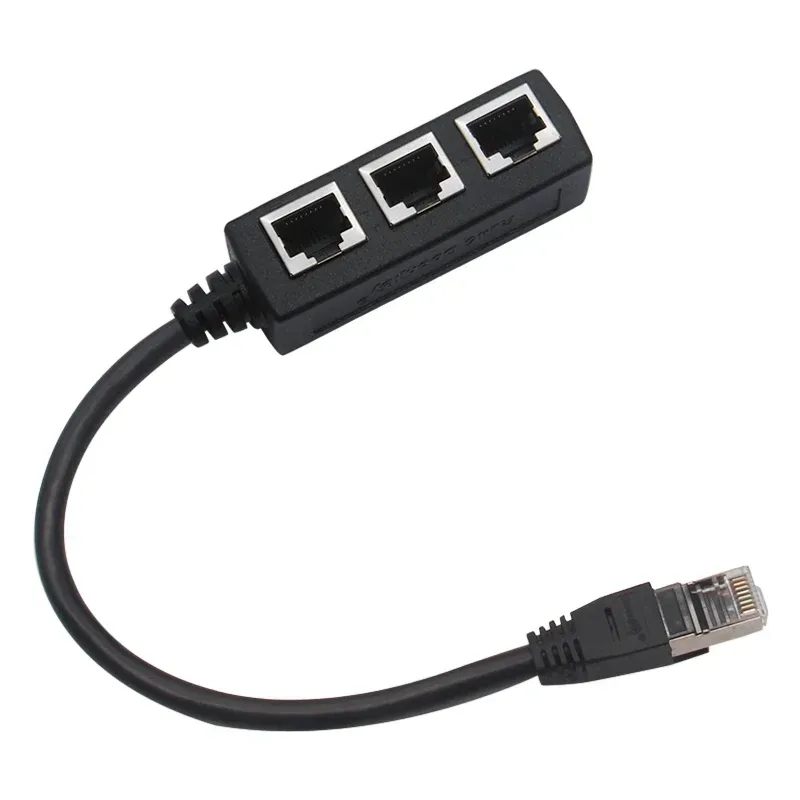 RJ45-Splitter, Ethernet-LAN-Netzwerkadapter, RJ45 1-Stecker auf 2/3/4-Buchse, Kabelanschlüsse, Stecker, Extender-Adapter für Router-Hubs