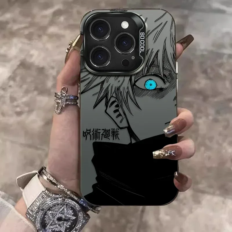 Toji Satoru Gojo Coole Harte Handyhülle für iPhone 17 16 15 14 13 12 11 Pro Max Plus 17 Air 16E X XR XS Max Stoßfeste Rückabdeckung