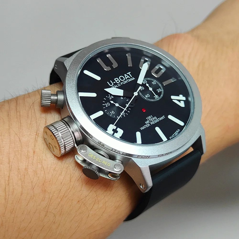 Beliebte, hervorragende Genfer Uhren der Marke U-BOAT für Herren, Multifunktions-Chronograph-Armbanduhr, Business-Sport-AAA-Herrenuhren