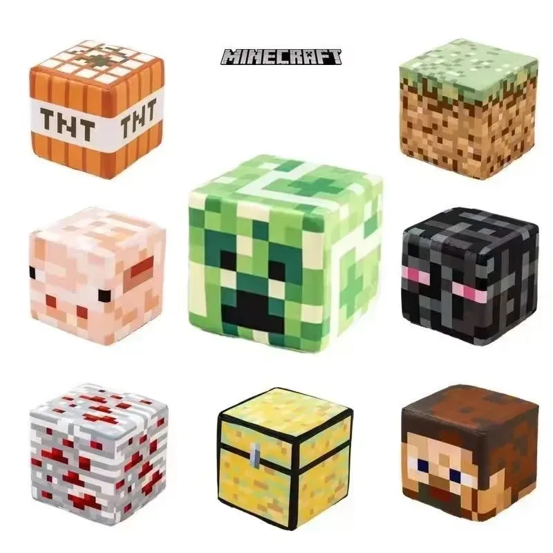 10~30cm Minecraft-Charakter Steve Cube Plüschtier Enderman Plüsch-Stoffpuppe TNT Weiches Kissen Weihnachts- und Geburtstagsgeschenke