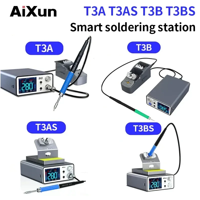 AIXUN T3A T3B Intelligente Lötstation Schweißen T115/T210/T245 /T12 Rework Station T3AS T3BS für PCB BGA Löten Werkzeuge