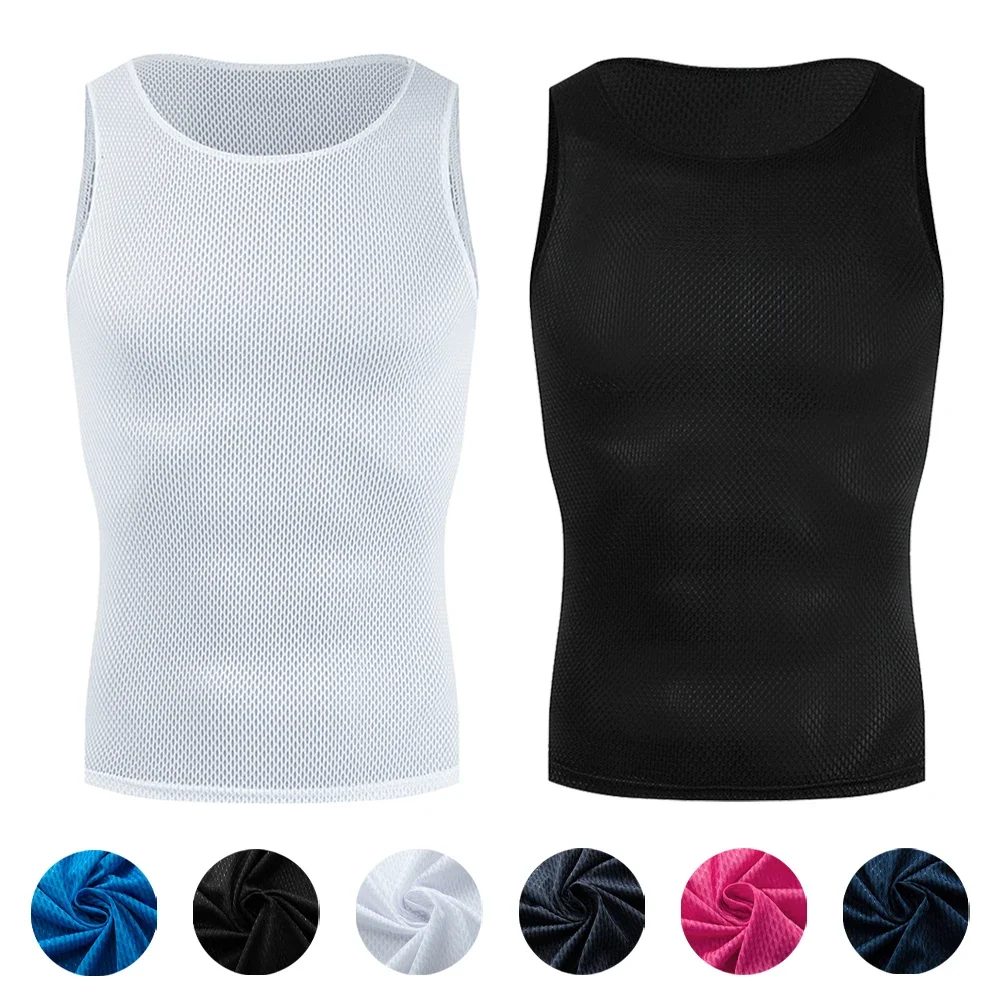 Bunte Radfahren Base Layer Radfahren Unterhemd Schnell Trocknende Unterwäsche Radfahren Ärmelloses Jersey Hohe Elastici MTB Rennrad Trikots