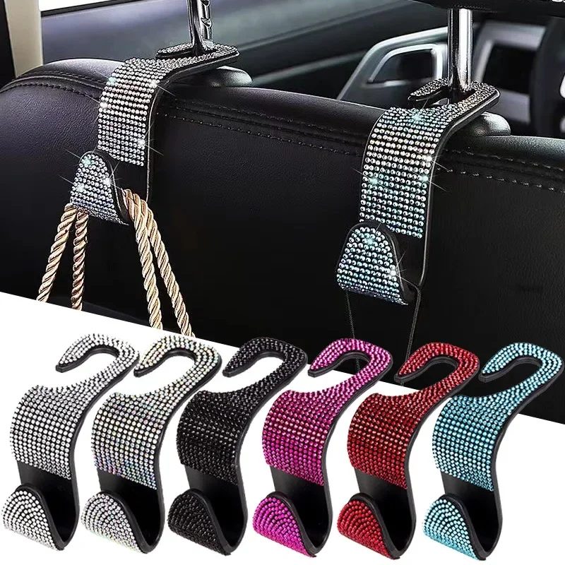 Auto Kopfstütze Haken Organizer Strass Universal Auto Sitz Zurück Lagerung Haken Halterung Halter Auto Innen Zubehör