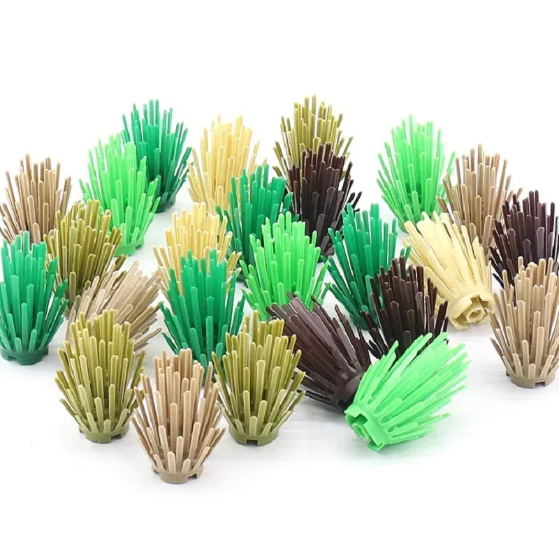 10 Teile/satz Mini Bush Baum Anlage Büsche Gras Strauch DIY Stadt Bausteine Militär Waffe MOC Zubehör DIY Arme Spielzeug für Jungen