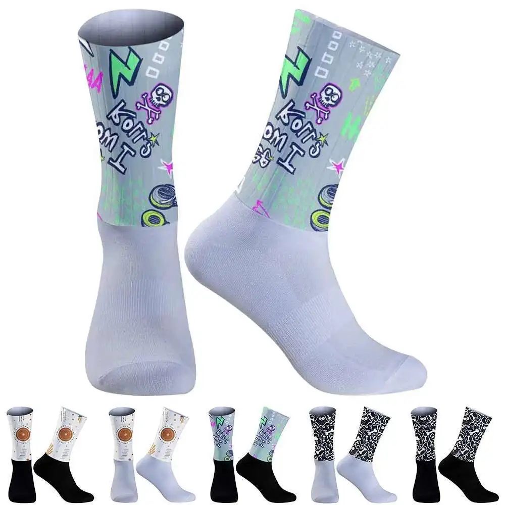 2026 Radsocken Unisex Erwachsene Gezielte Kompression Rutschfeste Wander- und Laufsocken 2024 Neue Leichtgewichtige Netzdesign Fahrradsocken