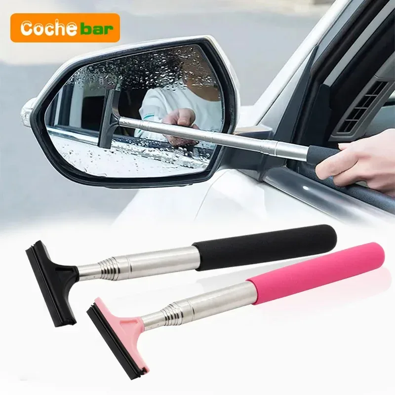 Auto Rückspiegel Wischer Reinigung Werkzeug Auto Glas Nebel Reiniger Schaber Auto Zubehör Griff Teleskop Fenster Reinigung Pinsel