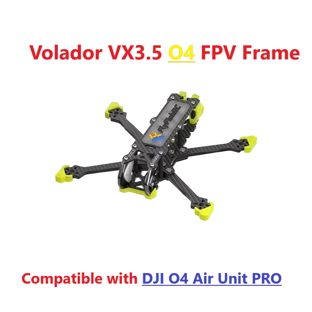 FlyFishRC Volador VX3/VX3.5 O4 Pro FPV-Rahmen 3 3,5 Zoll kompatibel mit DJI O4 Air Unit Pro für FPV RC Freestyle Quadcopter Kit
