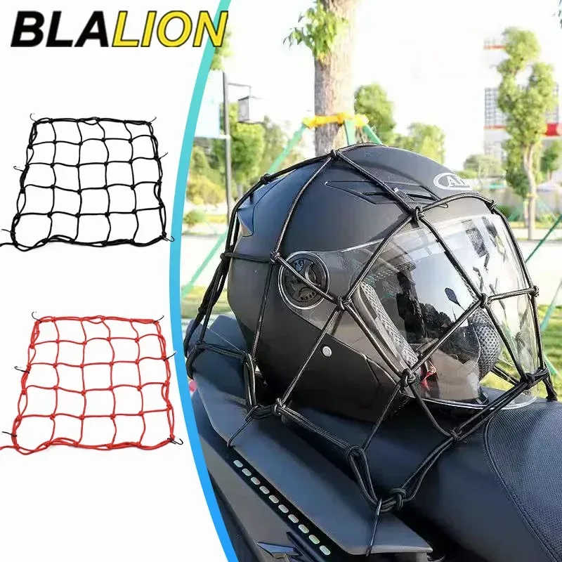 BLALION Motorrad-Gepäcknetz, Fahrrad, 6 Haken, Niederhalter, Kraftstofftank, Gepäcknetz, Web-Styling, hochwertiges, verstellbares Moto-Gepäcknetz