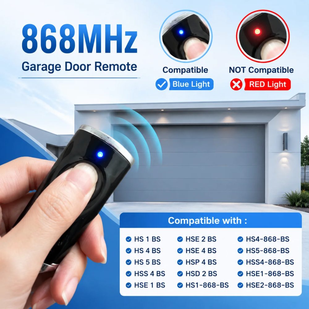 868MHz Handheld-Sender Klon HSE4-868-BS Kompatibel mit Original HSE1 868 BS Bisecur Command HSE2 HS1 HS4 868 BS Fernbedienung