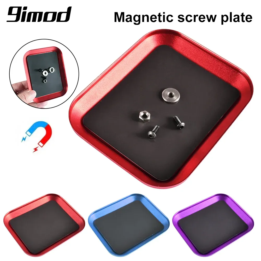 9IMOD RC Aluminiumlegierung Magnetische Schraube Tablett Platte Aufbewahrungsplatte für RC Flugzeug Auto Boot Crawler Modell Reparaturwerkzeug