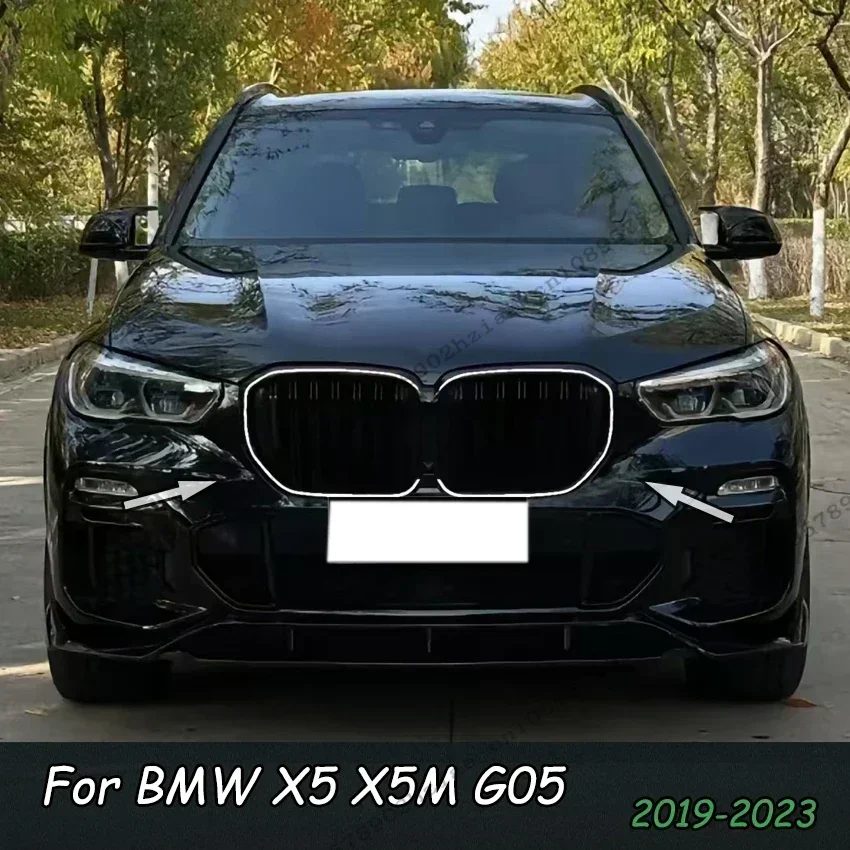 LED Front-Kühlergrill-Zubehör für BMW X5 G05 xDrive 30i 35d 40i M50i 2018-2023 Glänzend Schwarzer Grill Karosserie-Kit