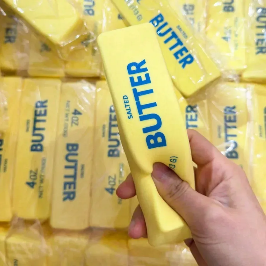 1/2/3 Stück Butter-Stick Squishy Spielzeug, Weiches Langsam Aufsteigendes Künstliches Lebensmittel Sensorisches Quetschspielzeug, Angstlinderungsgeschenk für Alle Altersgruppen