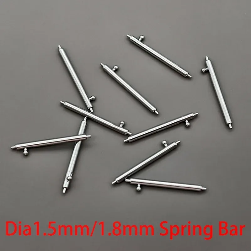 10 Stück Durchmesser 1,5 mm/1,8 mm Schnellverschluss-Federstege passend für 16 mm 18 mm 19 mm 20 mm 21 mm 22 mm 24 mm 26 mm Uhrenarmband-Verbindungsstifte
