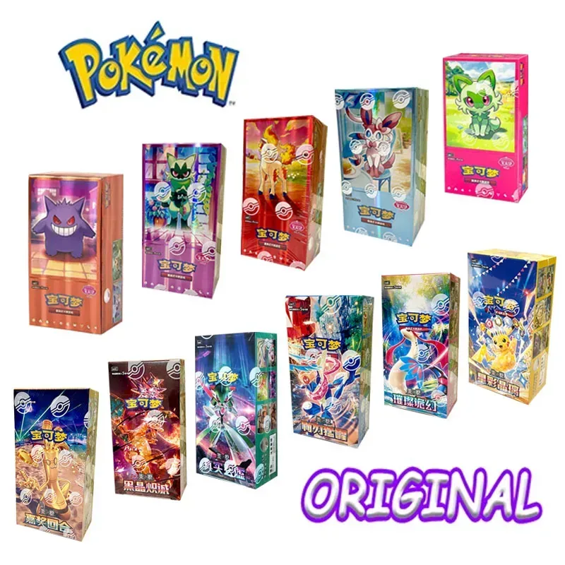 Original Pokémon Scarlet Violet Gem Pack Vol6 Thin Box TCG Sammelkarten Vereinfachte Chinesische Version Spielzeug Geschenk