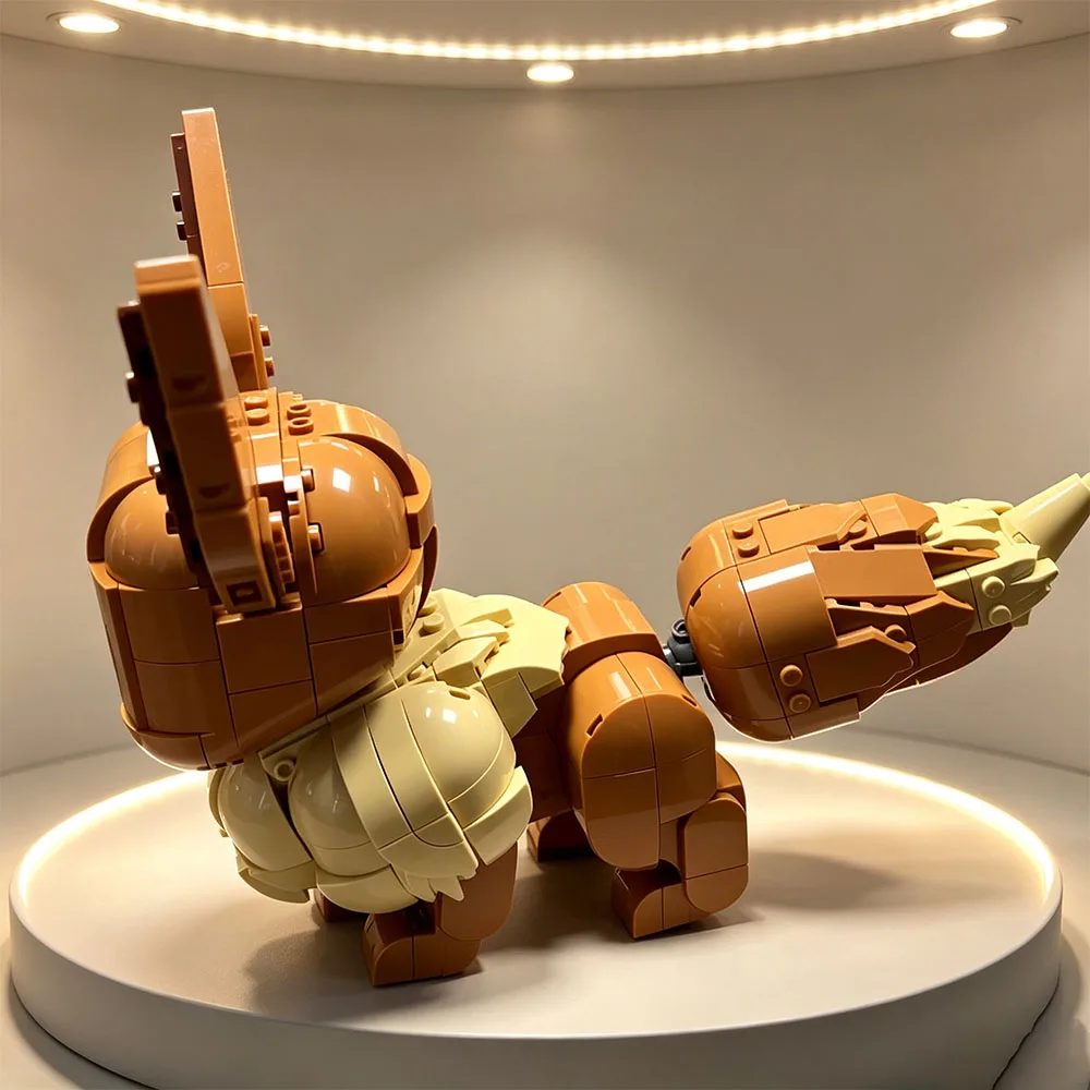 MOC Kreativer Niedlicher Fuchs Magisches Haustier 3D-Bausatz Dekorative Bausteine für Festliche Anlässe und Partys