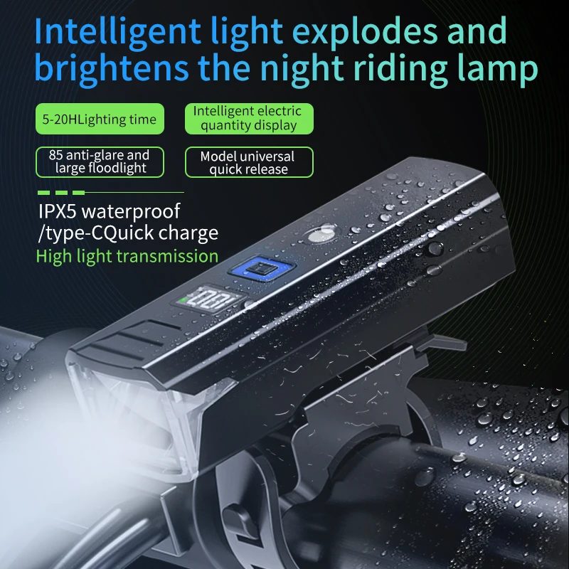 3000 Lumen Fahrrad Licht 2000 mAh Fahrrad Scheinwerfer Power Bank Taschenlampe Lenker USB Lade MTB Rennrad Highlight