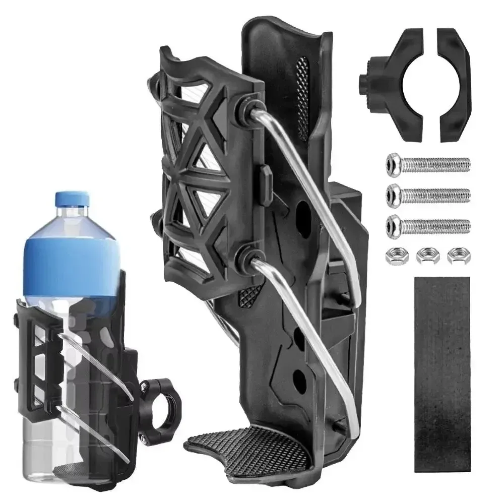 Verstellbarer Motorrad-Fahrrad-Getränkehalter, Lenker-Wasserflaschenhalterung für 32?77 mm, für Harley, Honda, Suzuki, Yamaha, Kawasaki, KTM
